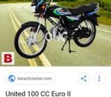 United 100 cc motorcycle sale only one year use, only 41000 Rs