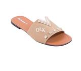 ¤¤FASHIONHOLIC ONLINE Fawn Leather Denim Flats for Women¤¤