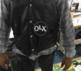 Men bikers leather vast coat