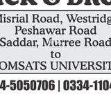 Pick & Drop Services from  + Islamabad to COMSATS Uni ISB