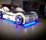 Car bed with lights