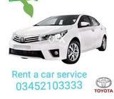 Toyota corolla available for rent with driver