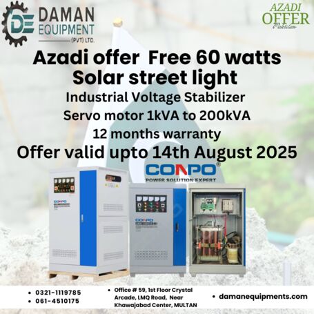 1000VA Voltage Stabilizer, LCD Display, Azadi Offer Inside