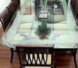 sheesham dining table 8 chairs with china cabinet