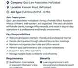 Office Assistant ( Female )
