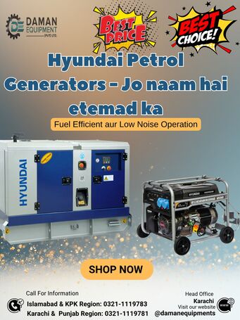 Petrol Generator Hyundia 10kVA with canopy